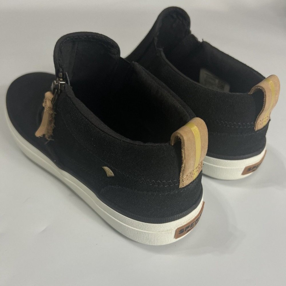 Sperry STS86853 Women's Crest Lug Side Zip Suede Chukka Shoes Black Size… - Picture 4 of 15